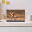 Golden Crane Flight Contemporary Bird Wall Art Print-844260038