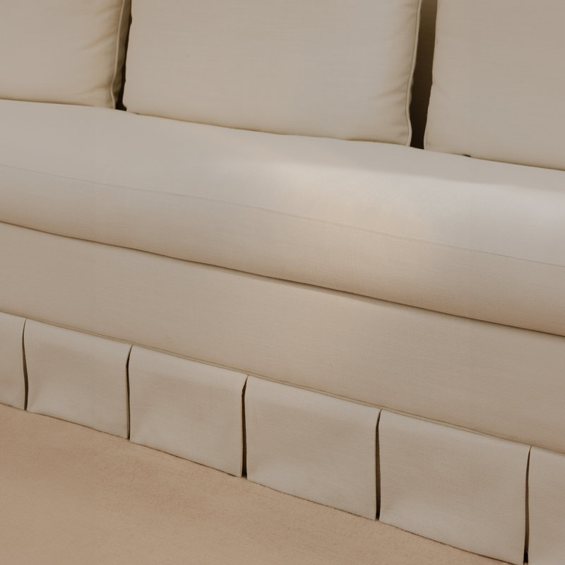 Pellicano 98'' Sofa, Cream Polyester Blend