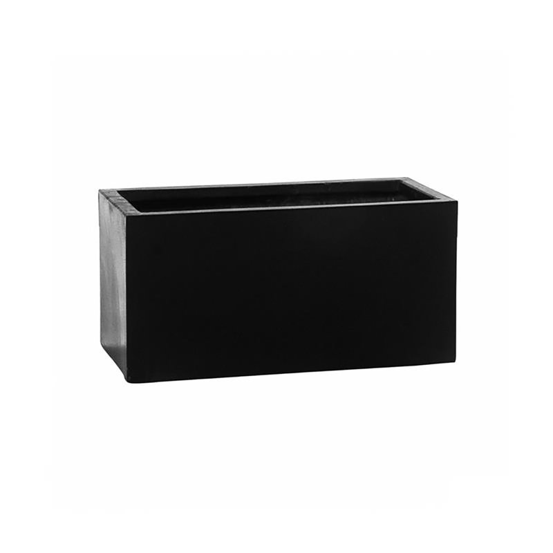 Bac à fleurs en fibre de verre Connoisseur, Noir, H 8 po x l 16 po x P 8 po
