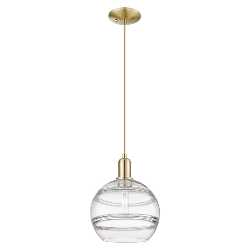 Arcadia - Amariyon - Mini-luminaire suspendu à cordon 1 lumière 10 po, H 12,45 po x l 10 po x P 10 po, Clair