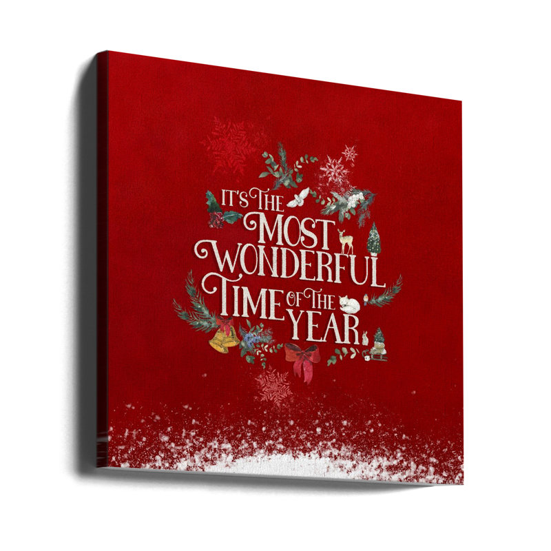"Most Wonderful Time", art mural sur toile tendue, H 16 po x l 16 po