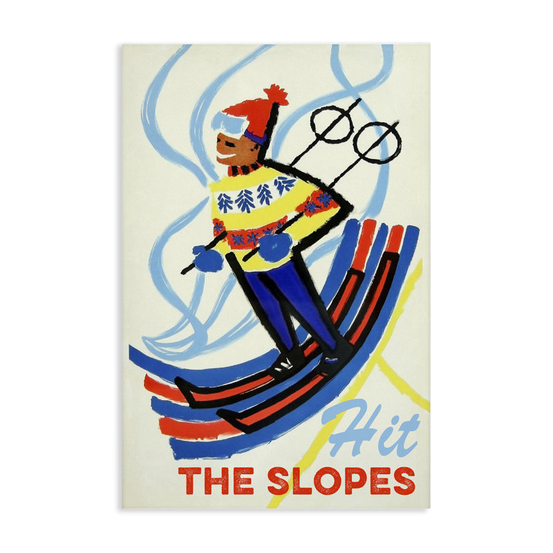 Toile rétro «The Slopes», design par Grotto Studios, H 30 po x l 20 po