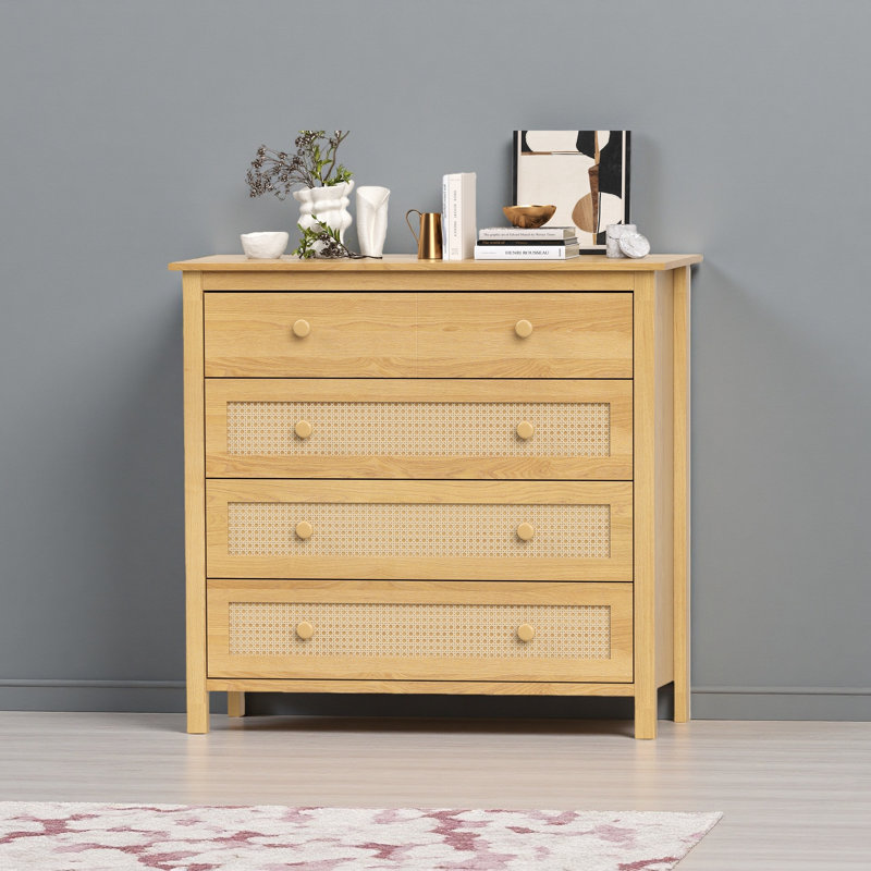4 Drawer Dresser 39.4'' W, Natural