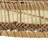 Set Of 3 Round Decorative Brown Bamboo Woven Trays With Handles