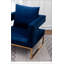 Fauteuil d'appoint rembourré Lenola, bleu-1409263583