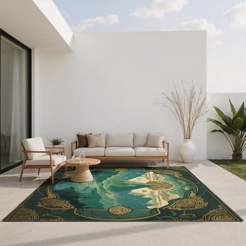 Hero's Anthem Indoor And Outdoor Area Rug, Rectangle 9' x 12'