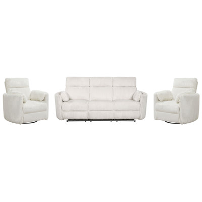Canapé inclinable électrique avec deux fauteuils inclinables Bre