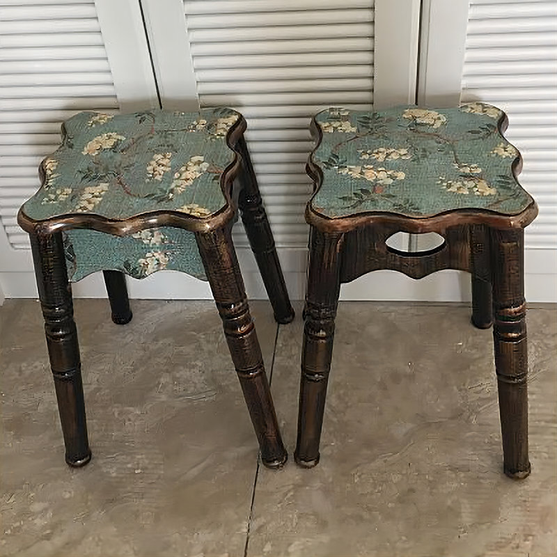 Abdia Counter Stool with Solid Wood Frame