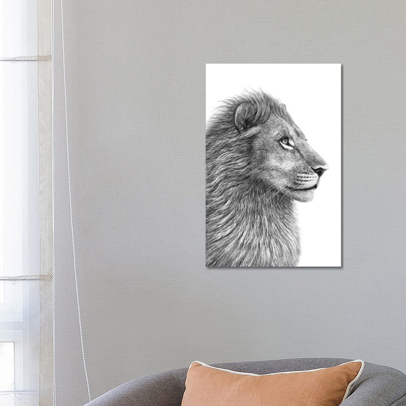Lion by Valeriya Korenkova - Wrapped Canvas Painting, 66.04cm H x 45.72cm W x 1.905cm D