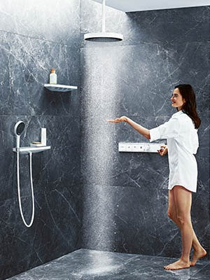 Hansgrohe Rainfinity Shower Head 250 1-Jet, 2.5 GPM, Matte Black