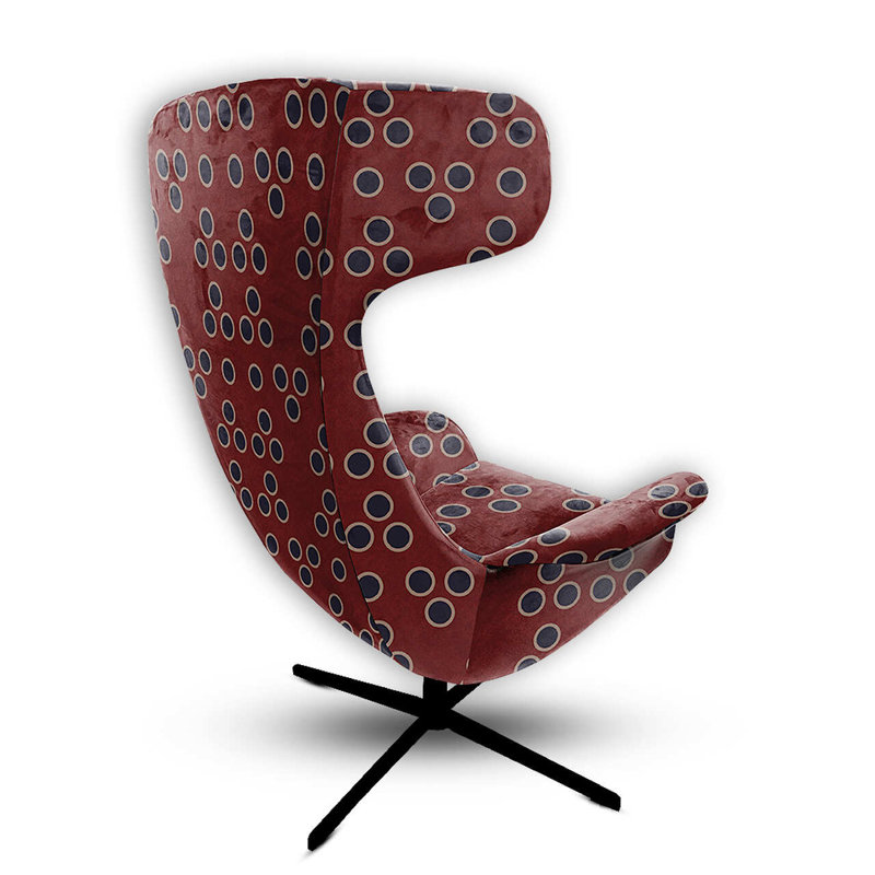 Alexandia Velvet Swivel Armchair