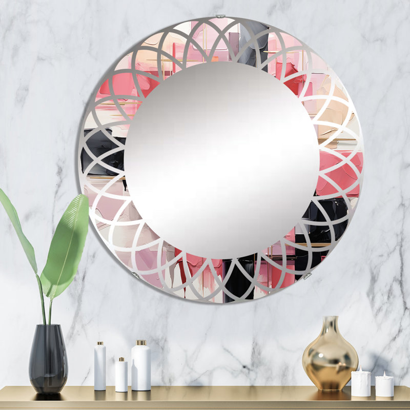 Miroir mural rond Fashion Glam, 32 po x 32 po