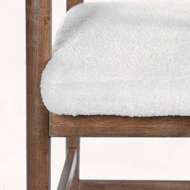 Tabouret 24,5 "de hauteur avec dossier incurvé, ensemble de 2, Noyer
