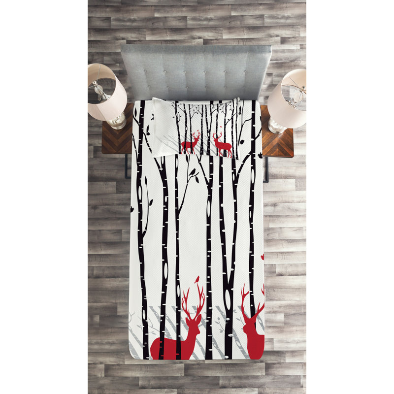 Rustic Polyester Coverlet, Twin Bedspread + 1 Sham