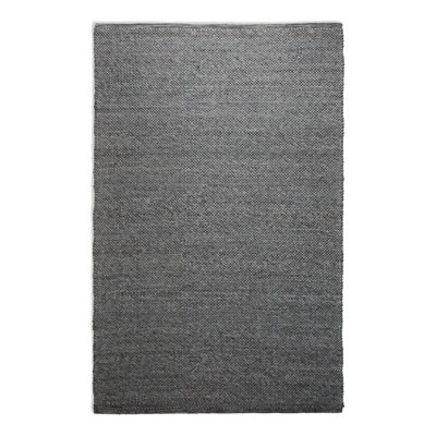 Sinder Wool Area Rug in Charcoal