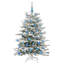 Artificial Hinged Christmas Tree White PE and PVC-964562826