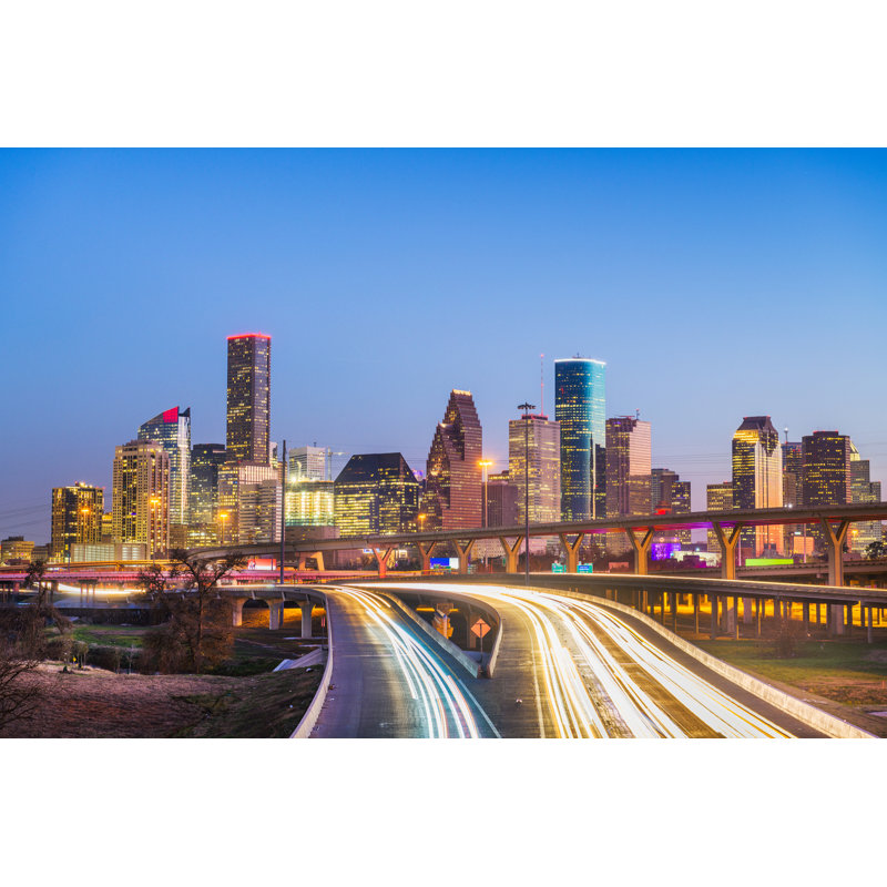 Houston, Texas, États-Unis - Photographie sur toile tendue, H 8 po x l 12 po