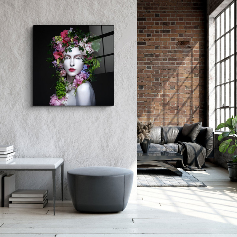 Superbe peinture décorative en verre trempé de 31,5 po x 31,5 po | 100% verre trempé, épaisseur: 0,16 pouce | Imprimé UV pour des couleurs éclatantes et une durabilité | Décoration murale parfaite pour le salon, la chambre à coucher ou le bureau, design élégant et moderne