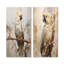Beige perroquet élégance à plumes - ensemble de salon art mural perroquet de 2-1733989241-1733989219