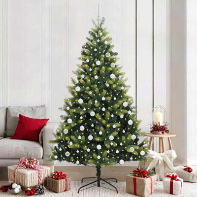 Artificial Hinged Christmas Tree 300 LEDs Green