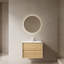 Meuble-lavabo de salle de bain, armoire en contreplaqué de 24 po, cuve en céramique blanche, magnétisme en chêne, tiroirs, armoire de rangement à installation rapide avec évier, contreplaqué, rusticité, assemblage rapide