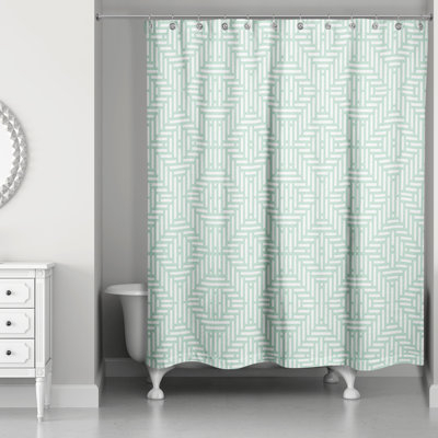 Rideau de douche simple géométrique Travers