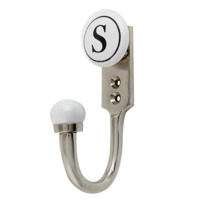 Letter S Ceramic Wall Hook
