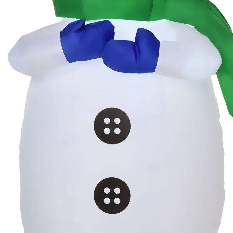 Bonhomme de neige de Noël avec chapeau et gants gonflables