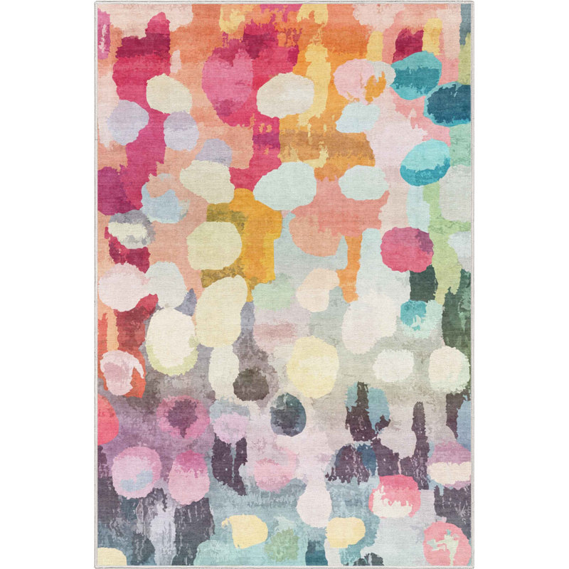  Tapis multicolore aquarelle Apollo Galets, Rectangle 7 pi 7 po x 9 pi 10 po 
