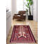 Tapis rouge en laine noué à la main de conception unique 3 pi 6 po x 5 pi 10 po New Age