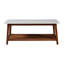 Table basse moderne en bois avec plateau effet marbre Bayamo