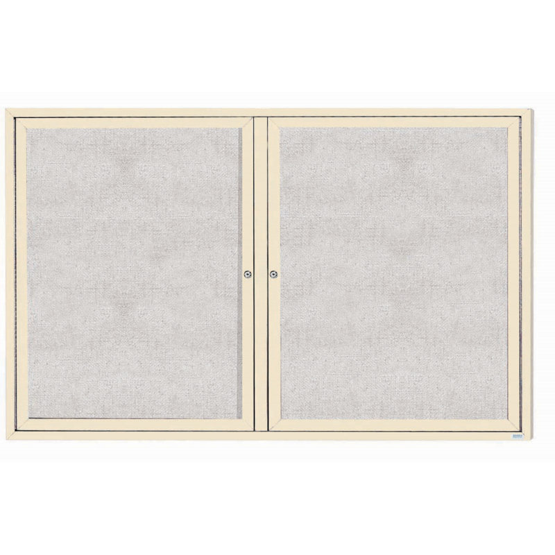Tableau d'affichage mural extérieur pour l'extérieur, Ivoire, Deux, 48 po x 72 po