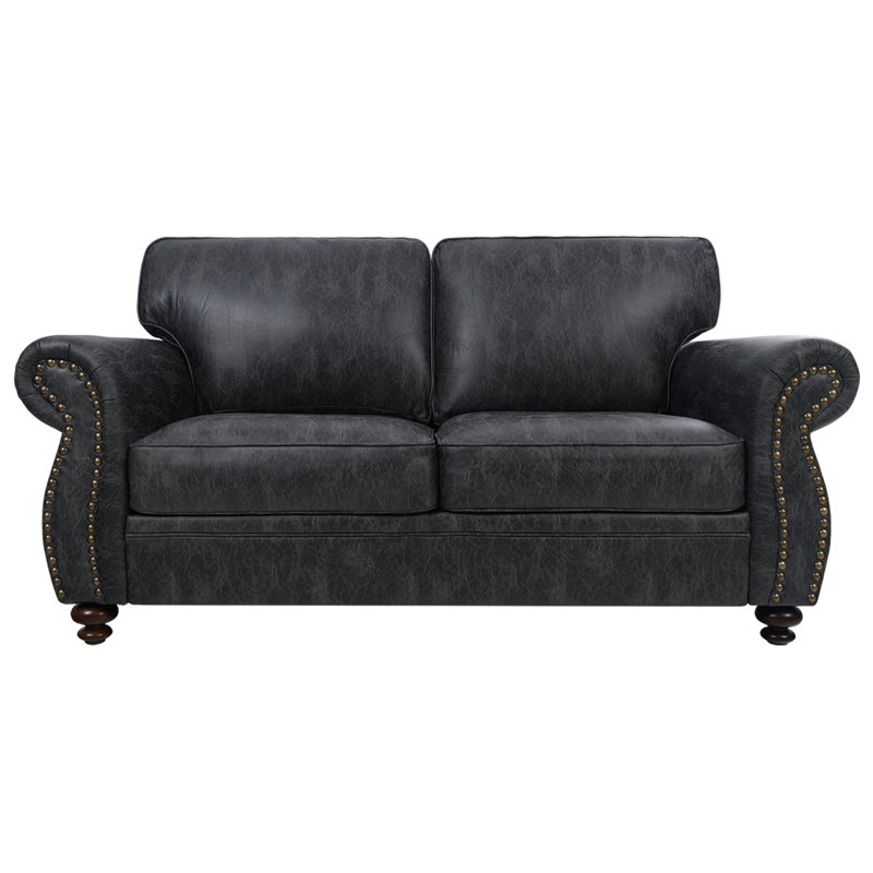 Canapé à accoudoirs roulés 71,5 po, Gris
