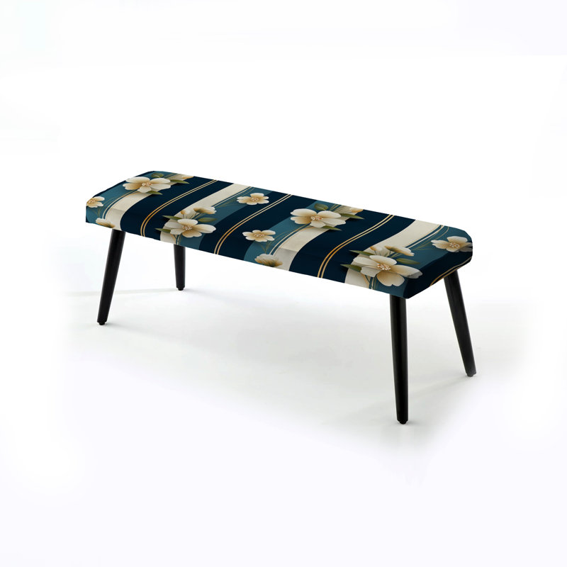 Banc rembourré rayé Classic Classic Elegant