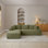 Canapé modulaire de 105 po, canapé modulaire Cloud avec assise profonde, canapé modulaire moderne en L avec méridienne, fauteuils rembourrés pour le salon, sans assemblage