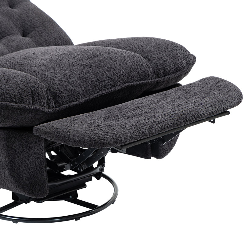 Fauteuil inclinable moderne capitonné, Noir