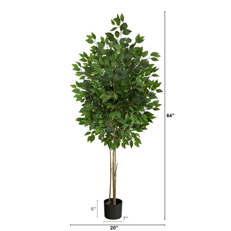 64 po Arbre artificiel Ficus résistant aux rayons UV (intérieur / extérieur)