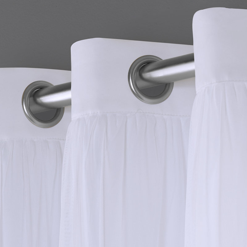Nunley Room Darkening Curtain Pair, 52" W x 84" L, Winter White
