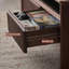 Table basse luxueuse en noyer noir clair