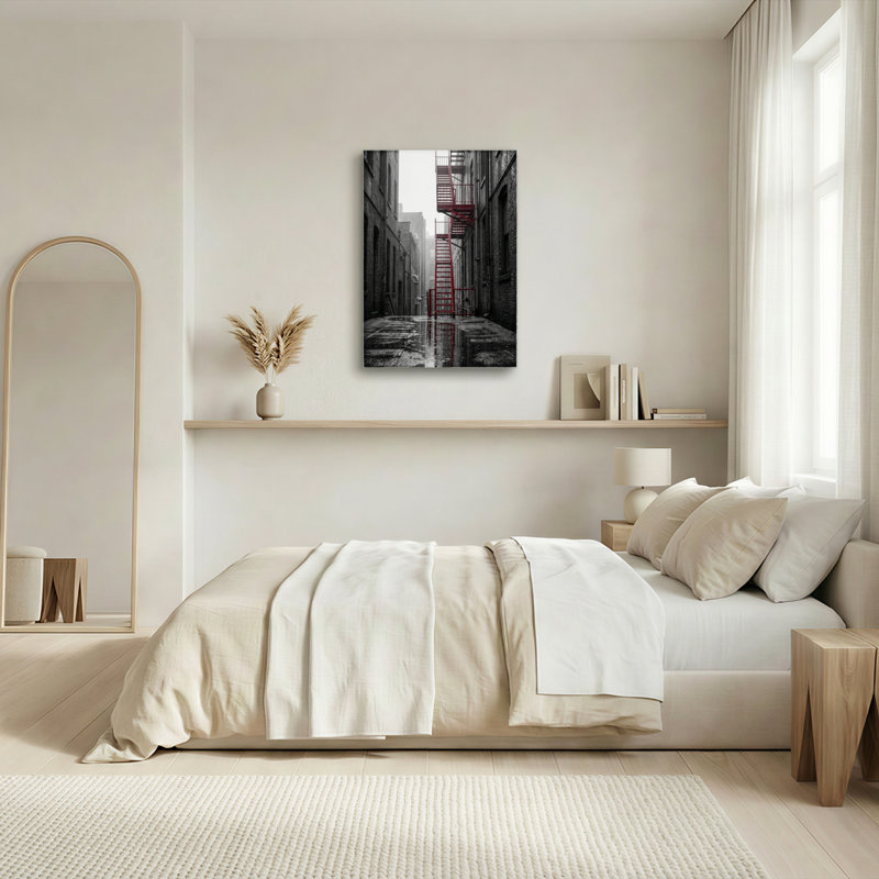 Ensemble de 1 tableau sur toile « Rue urbaine », 40"H x 28"W, Toile tendue