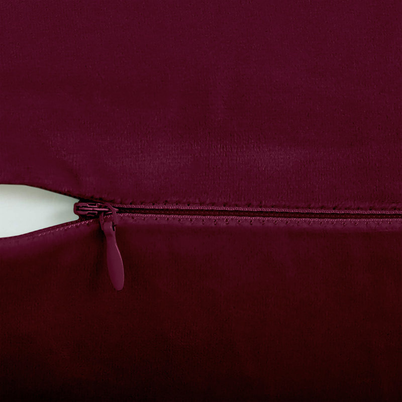 Rizokarpaso Luxury Square Scatter Crushed Velvet Cushion Cover, Maroon