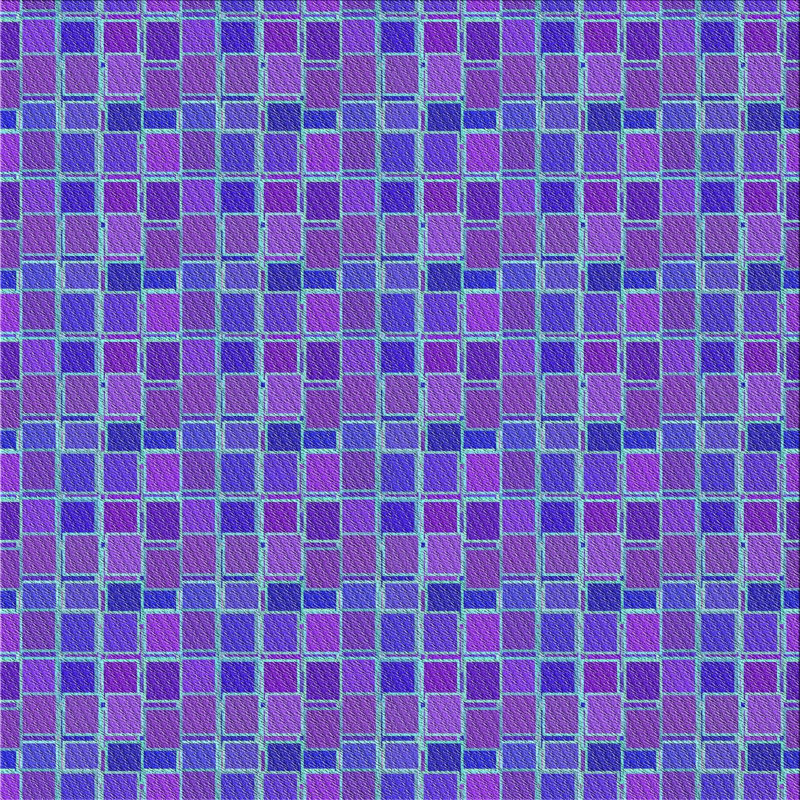 Tapis mauve / bleu Diezel, Carré 3 pi