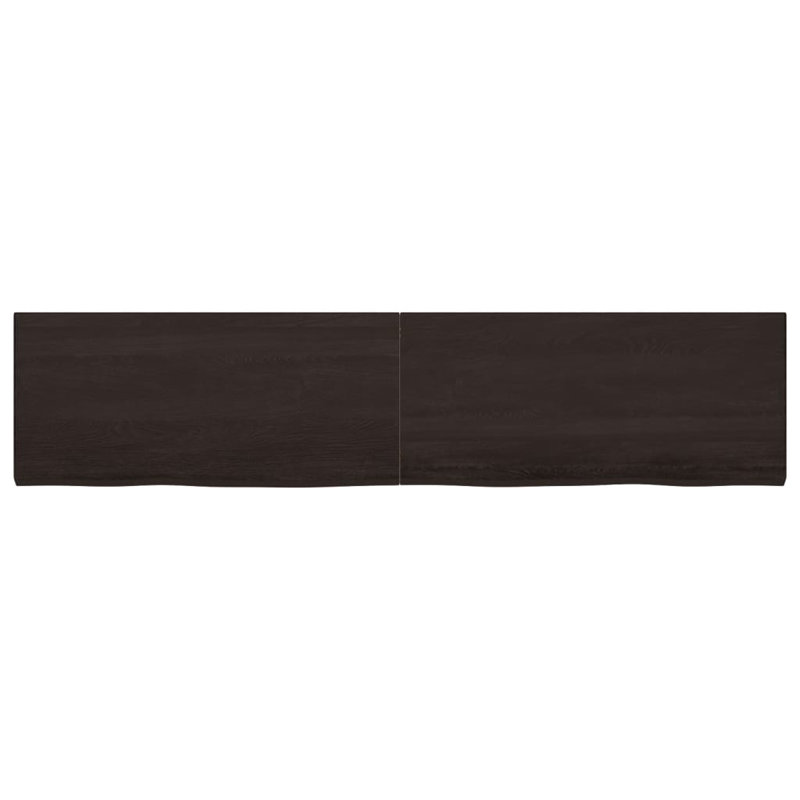 Tablette de rangement flottante vidaXL, Marron foncé, H 1,6 po x l 87 po x P 20 po
