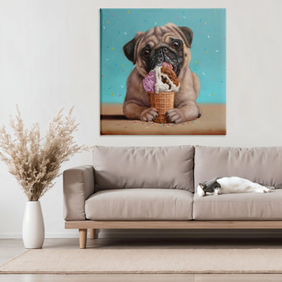 Crème glacée et toile pour chien Neapawlitan, design par Lucia Heffernan