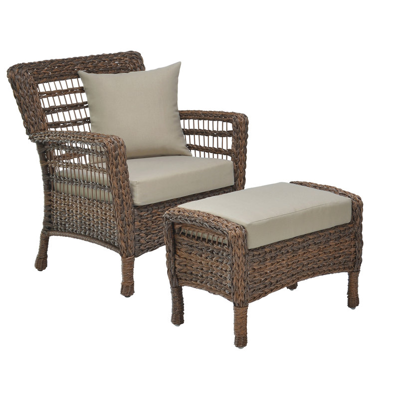 Chaise de patio avec coussins Fredric Donn, Yes