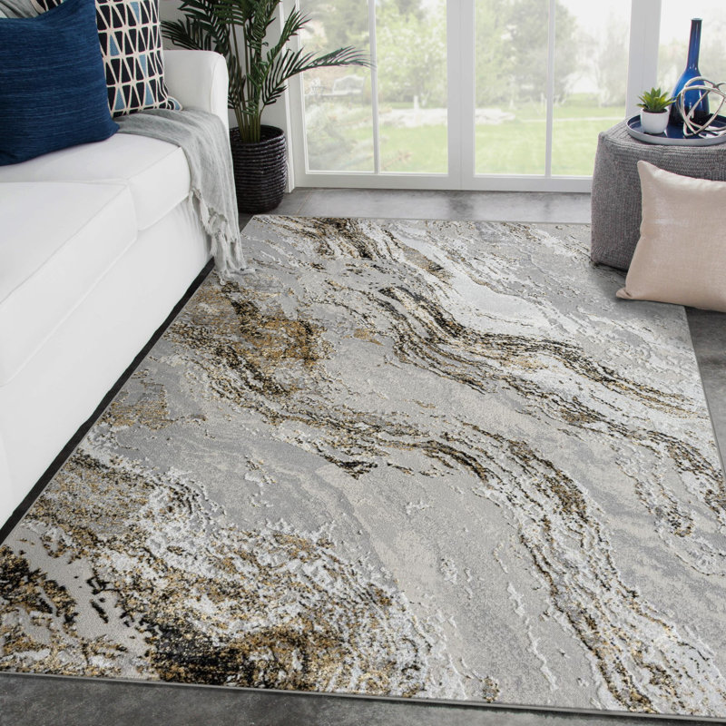 Jadarious Abstract Indoor Rug, Rectangle 5' x 7'