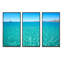 «Blue Benidorm Levante Beach - Sea & Shore», ensemble de 3 toiles murales encadrées-1388276122-1388276126