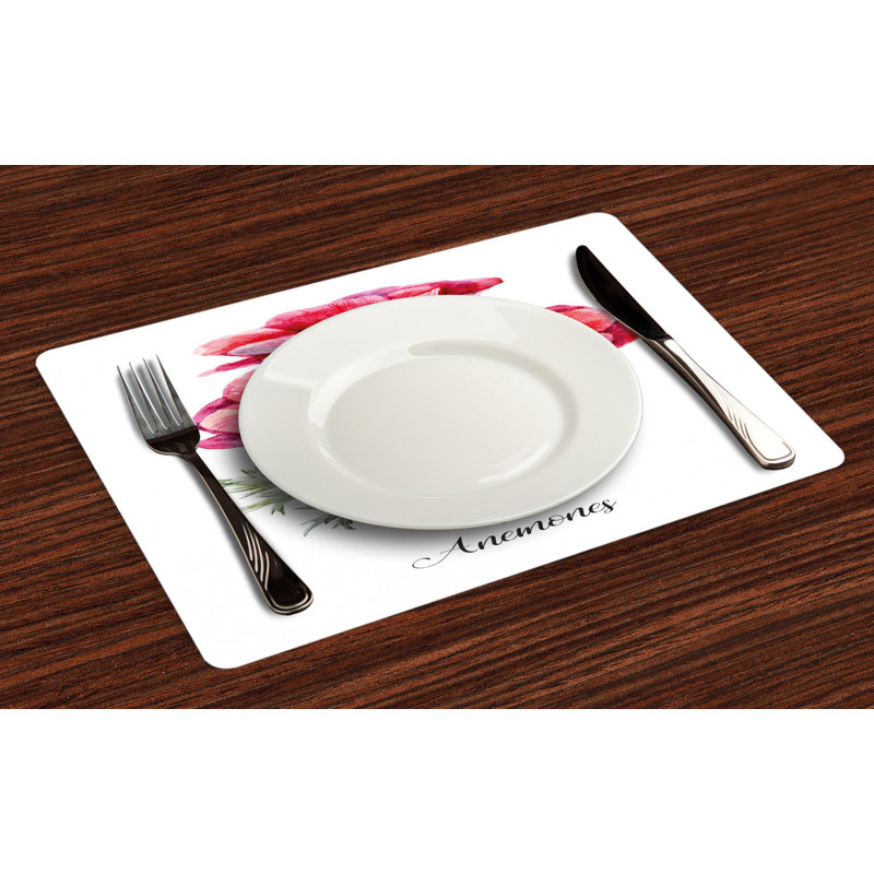 Polyester Floral Rectangle Placemat