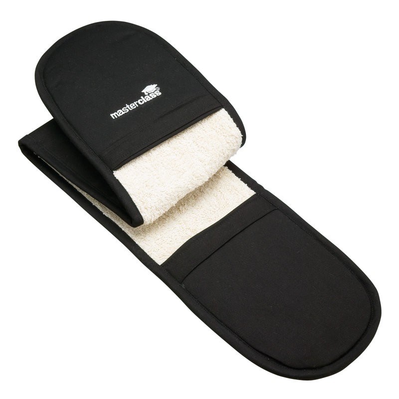 MasterClass Deluxe Professional Black Double Oven Glove