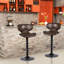 Emilio Swivel Upholstered Adjustable Height Bar Stool with Steel Frame